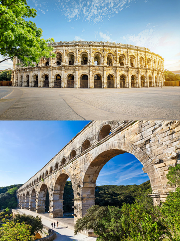Arènes de Nîmes + Pont du Gard